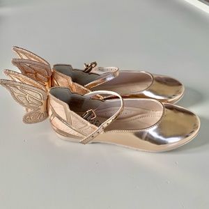Sophia Webster Mini Girls Gold Leather Shoes